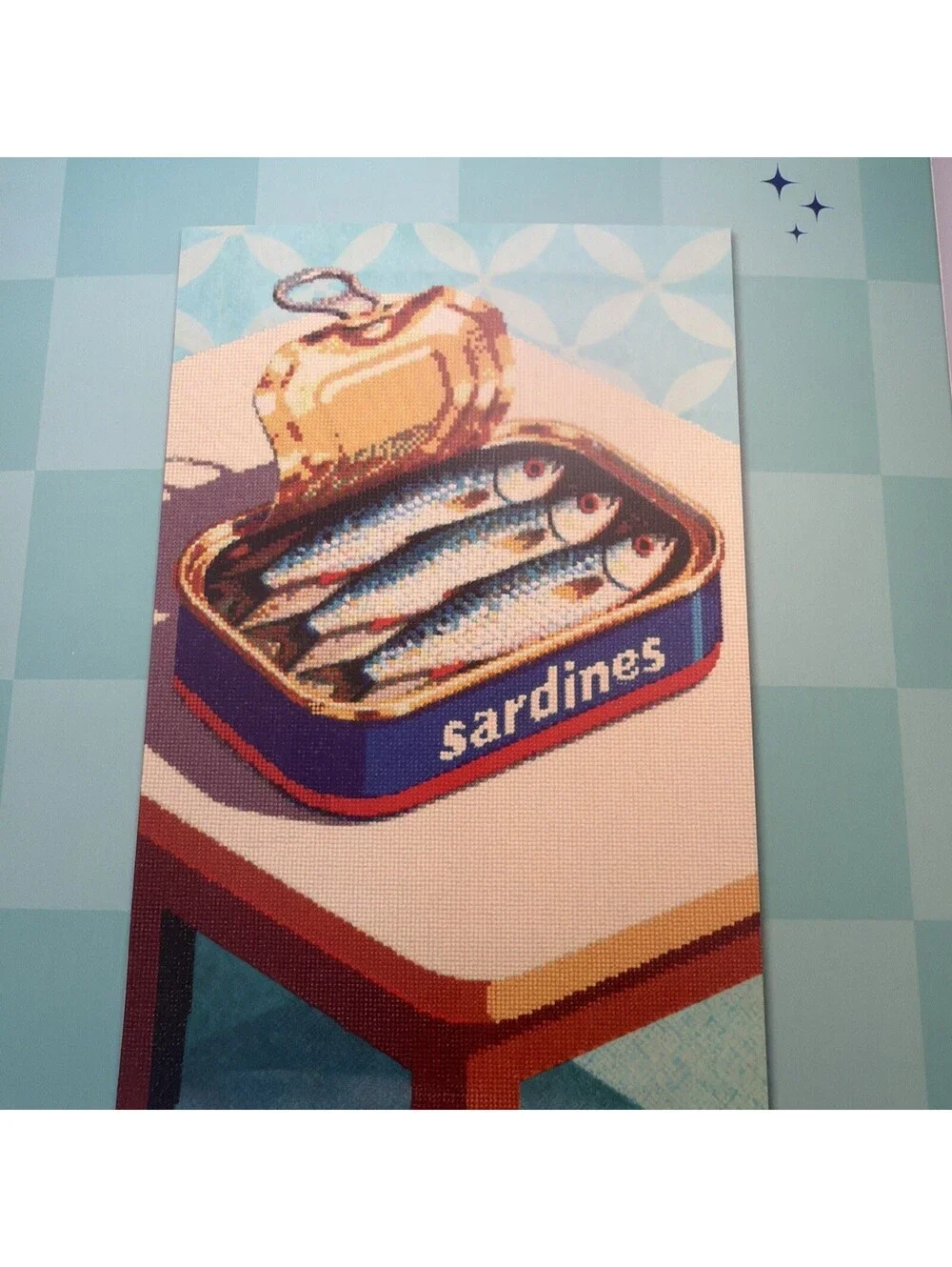 AVEC DIY Diamond Art Painting Kit Sardines Design, 15.75 x 23.6 Crystal Art 2100